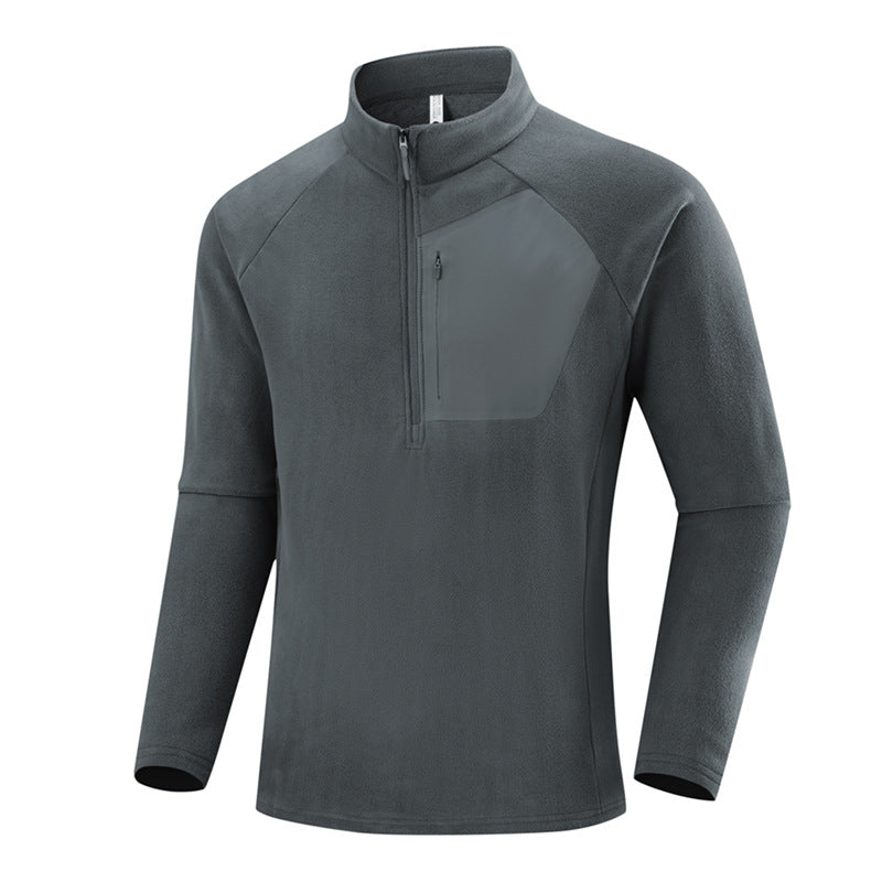 Men's Lightweight Performance Fleece Pullover with Quarter Zip and Chest Pocket Chichicherry