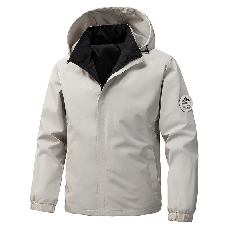 Men's technical hooded softshell jacket with adjustable hood and utility pockets Chichicherry