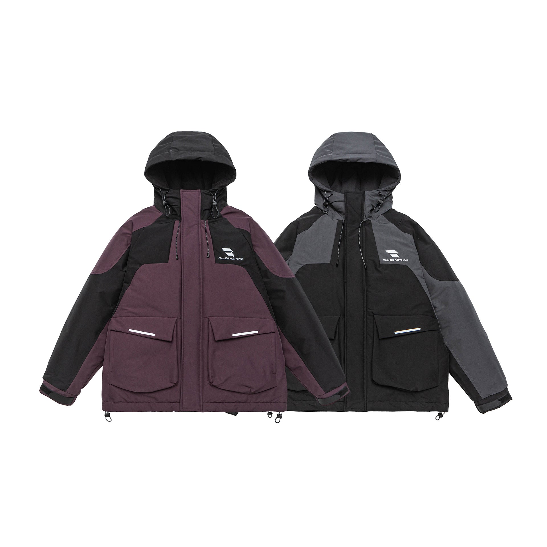 Men's Urban Tech Parka with utility pockets, reflective details, and adjustable hem Chichicherry