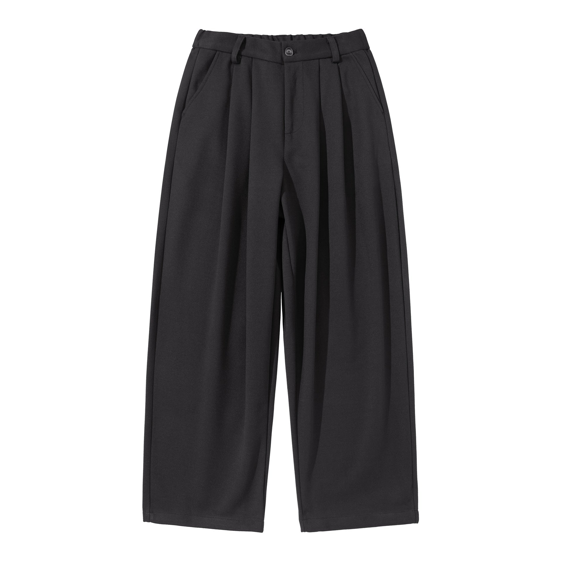 Women High-Waisted Culotte Pants with Pleats and Elastic Back Chichicherry