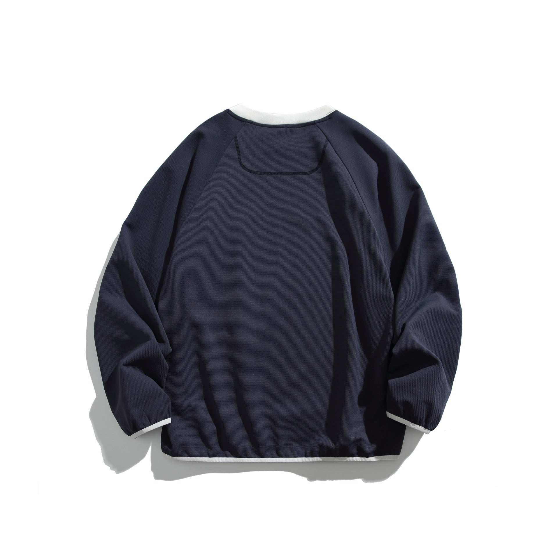Unisex Boxy Sweatshirt with technical ribbed structure, applied zippered chest pocket and ribbed hem Chichicherry