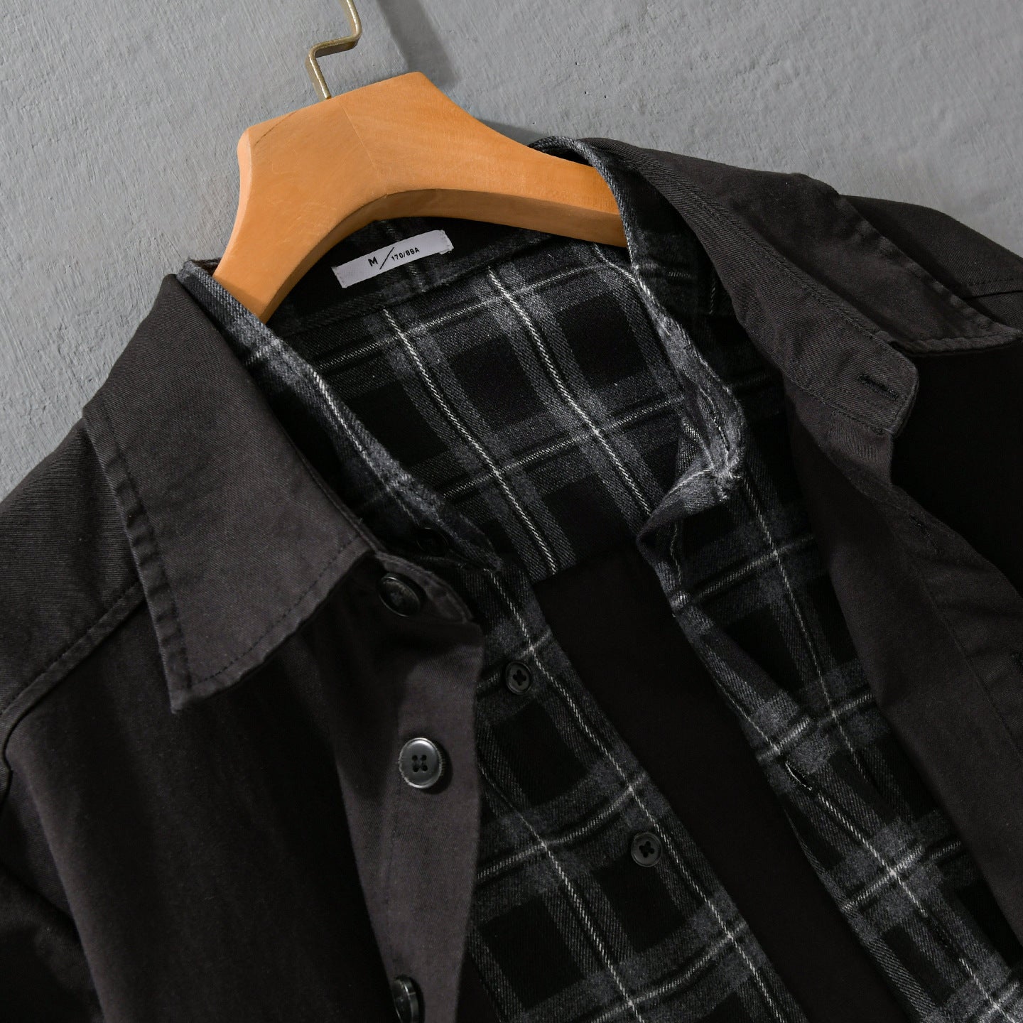 Men's Overshirt Jacket with Checked Thermal Lining Chichicherry