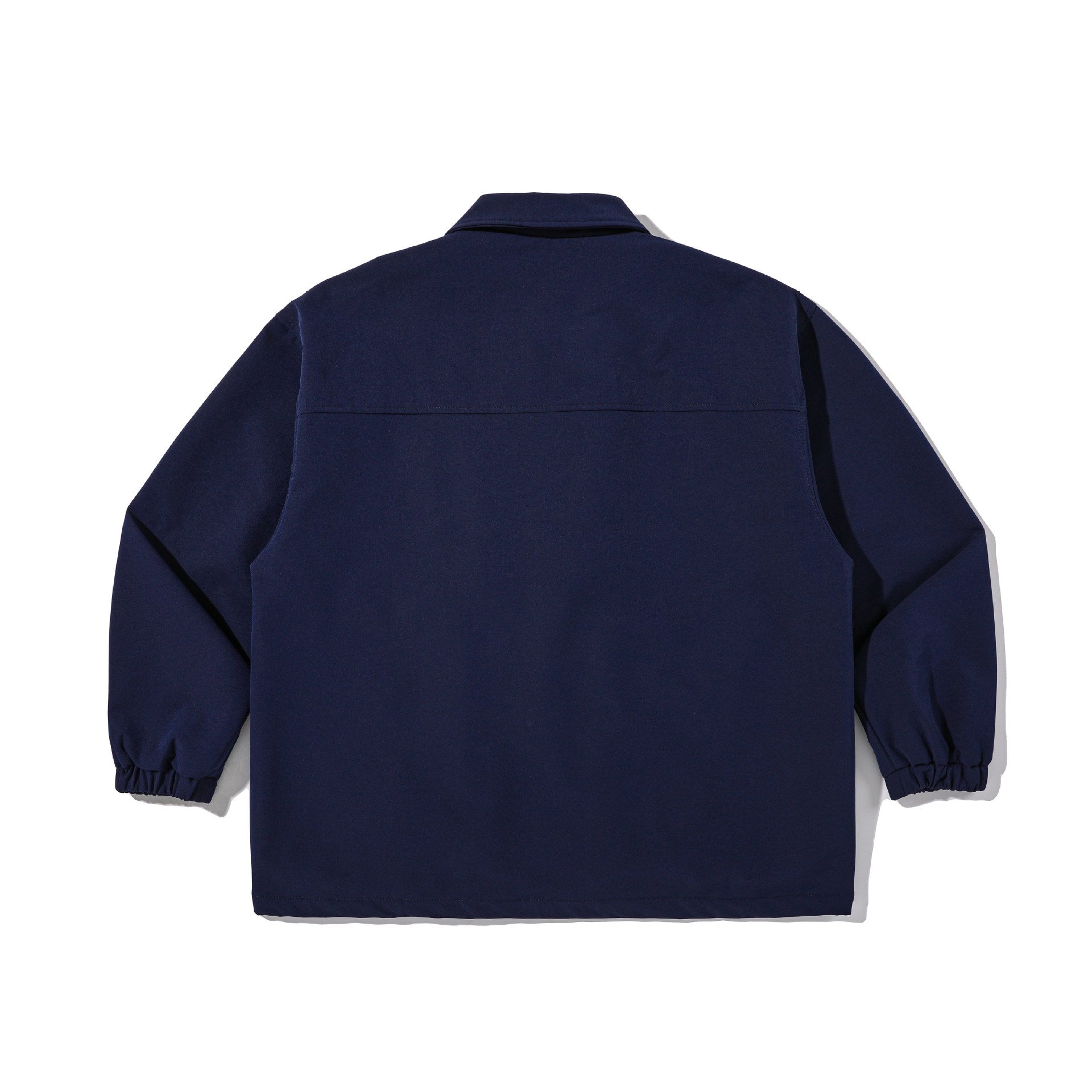 Men's Robust Canvas Utility Jacket with Snap Button Front and Elastic Cuffs Chichicherry