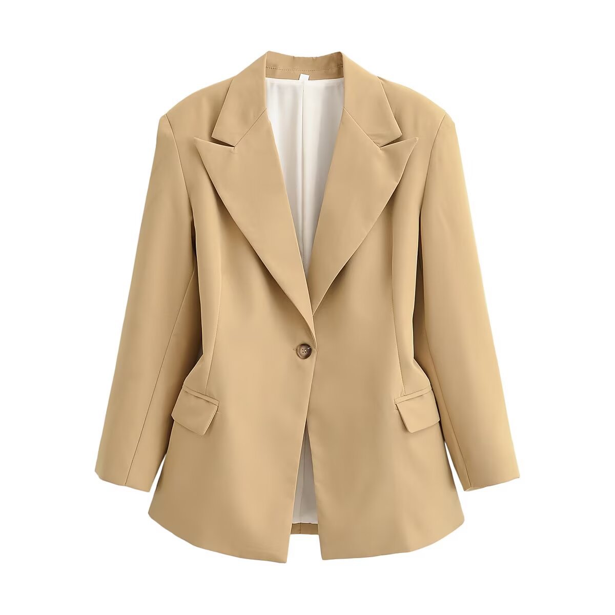 Women's oversized blazer with pointed lapels and flap pockets Chichicherry