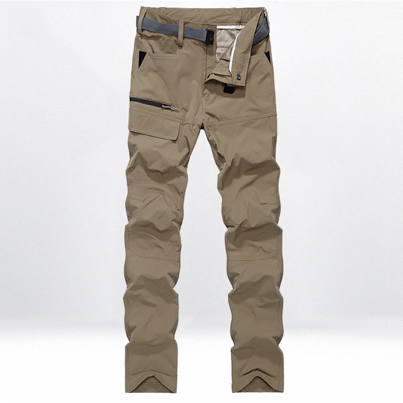 Men's Technical Trekking Cargo Pants with Pre-shaped Knees and Integrated Belt Solution Chichicherry