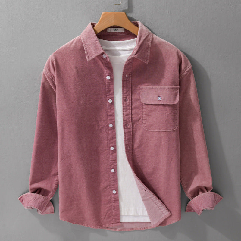 Men's cord shirt in overshirt style with chest pocket and relaxed fit Chichicherry