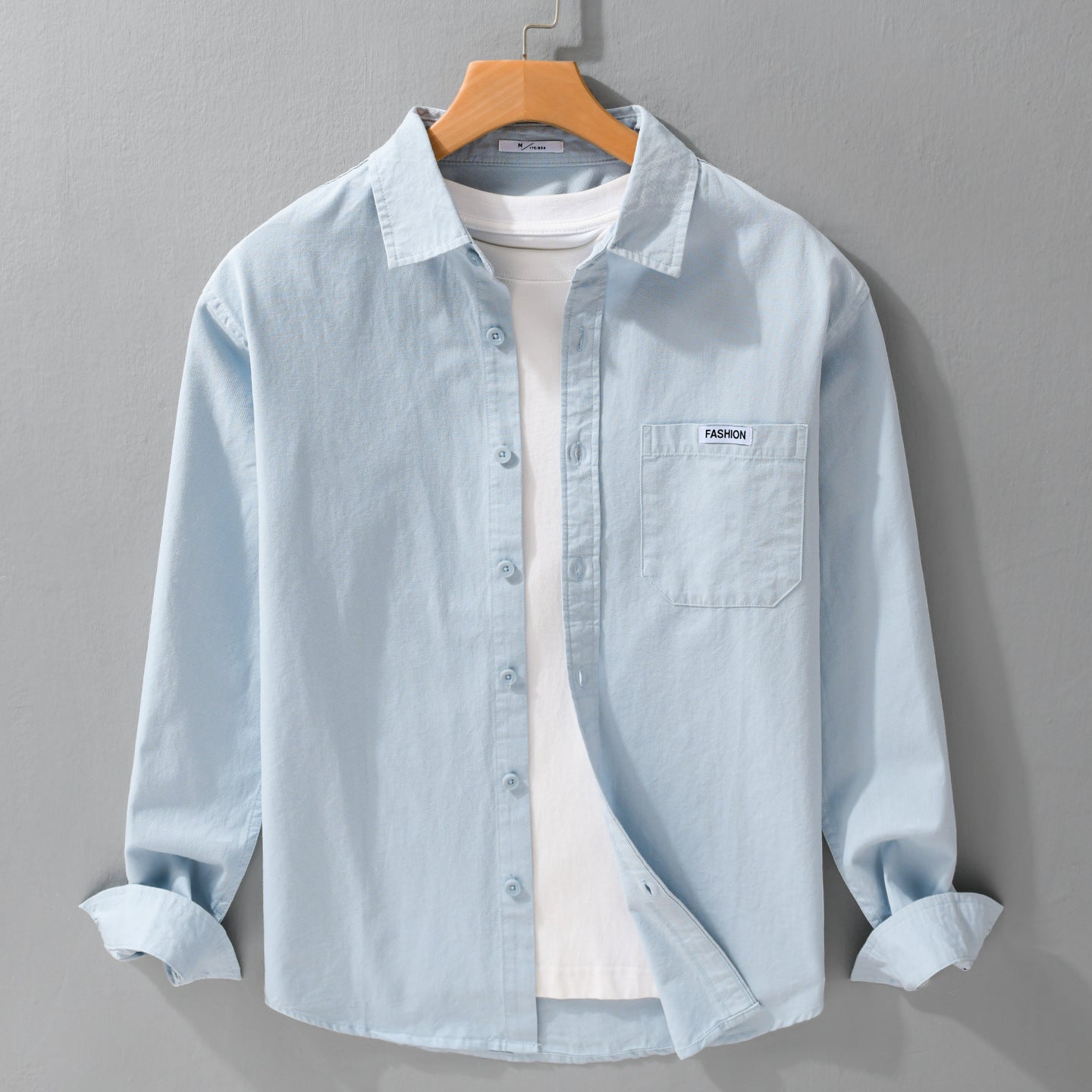 Men's Lightweight Cotton Overshirt with Chest Pocket, Soft Touch and Relaxed Fit Chichicherry