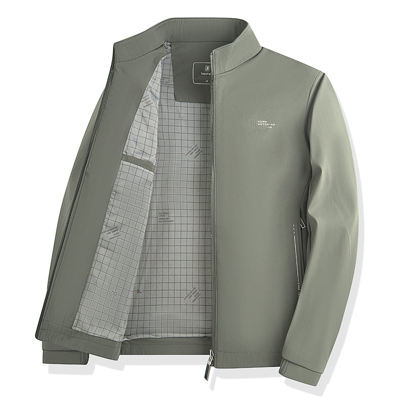 Men's Urban Stand-up Collar Blouson with Minimalist Softshell Look Chichicherry