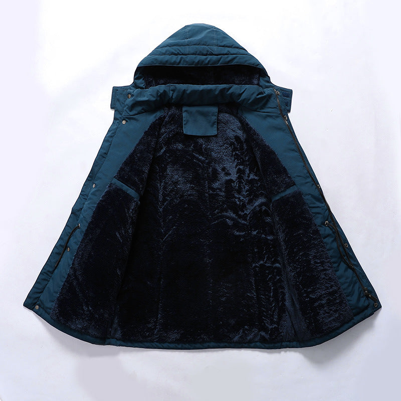 Men's Thermo-Field Parka with Sherpa Lining, Multifunctional Pockets and Hood Chichicherry