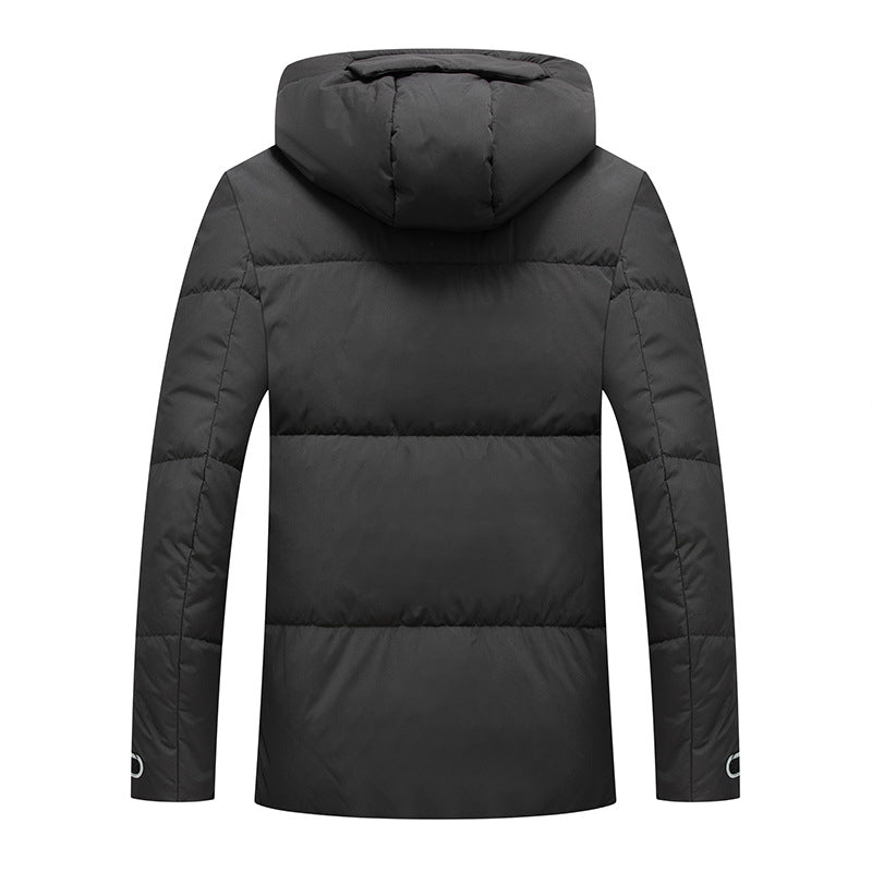 Men's Thermo Quilted Jacket with Down Mix, Windproof Hood and Multifunctional Pockets Chichicherry