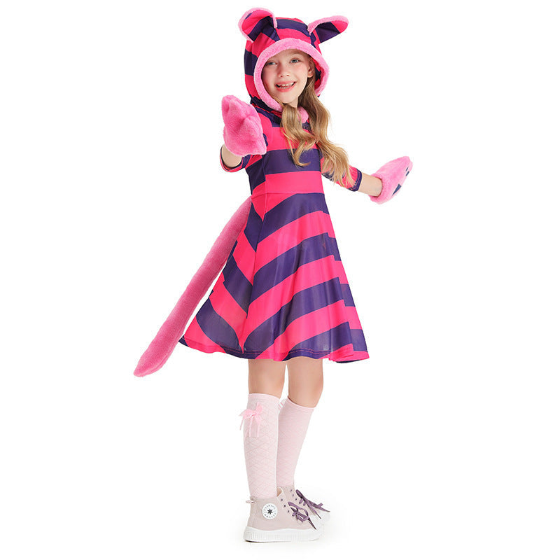 Girl's hoodie dress with animal ears and playful details Chichicherry