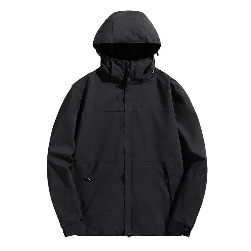 Men's Colorblock Wind- and Water-Repellent Hoodie with Breathable Softshell Membrane Chichicherry