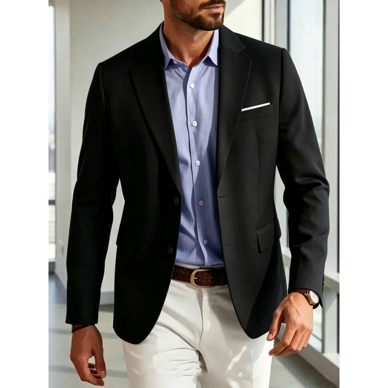 Men's Summer Linen Blazer Jacket with Breathable Fabric and Tailored Fit Chichicherry