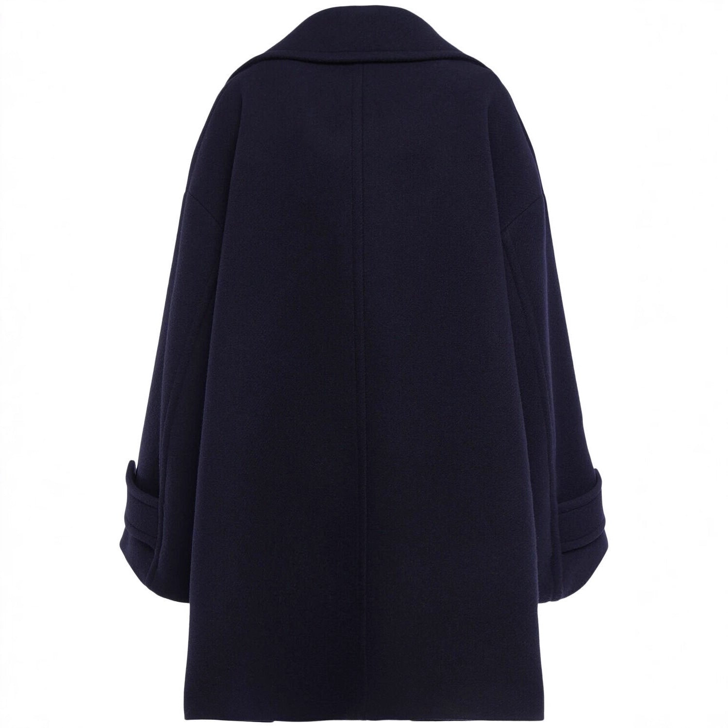 Women's Oversized Cape Coat with Double-Breasted Closure and Wide Lapels Chichicherry