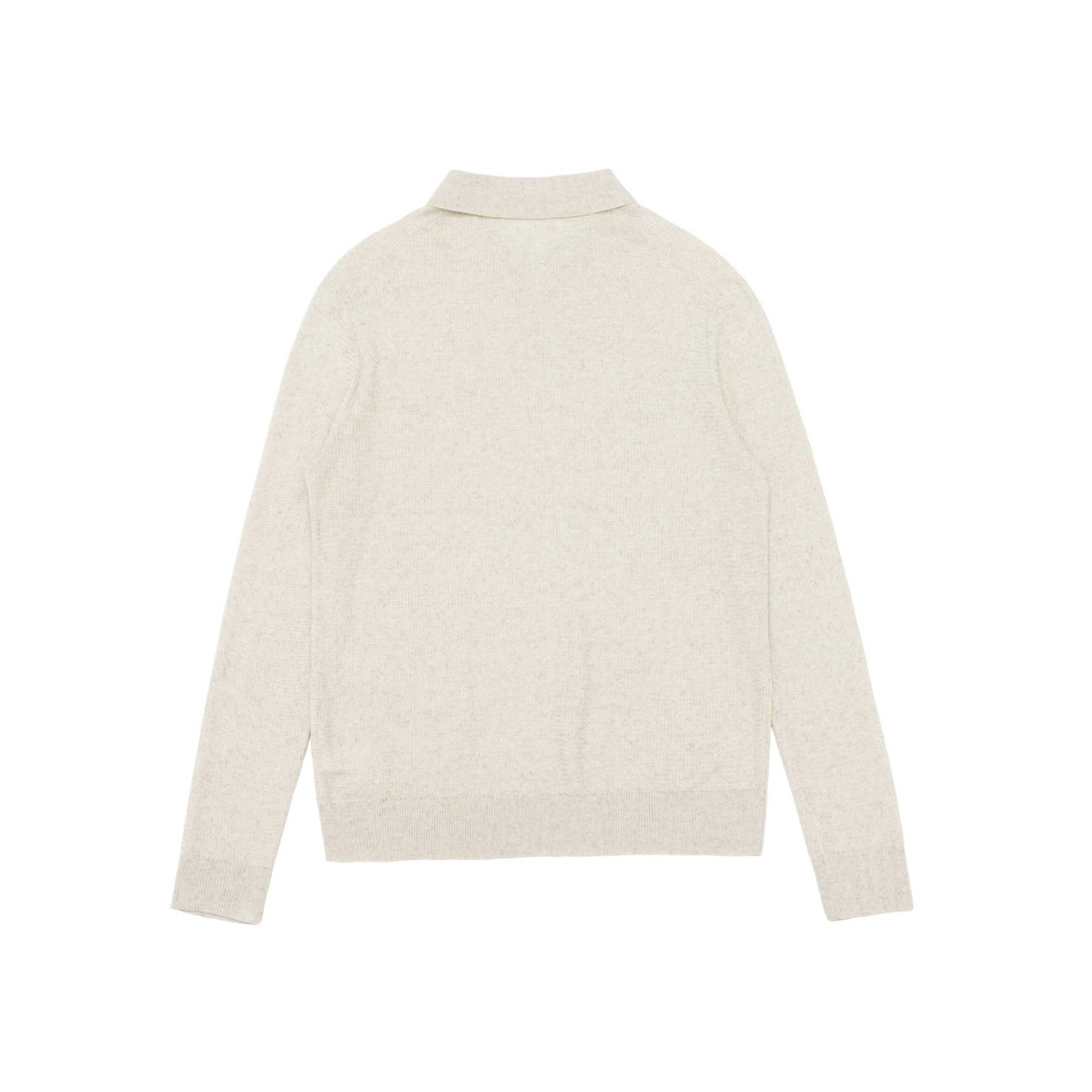 Unisex fine knit polo sweater with turtleneck and ribbed hem Chichicherry