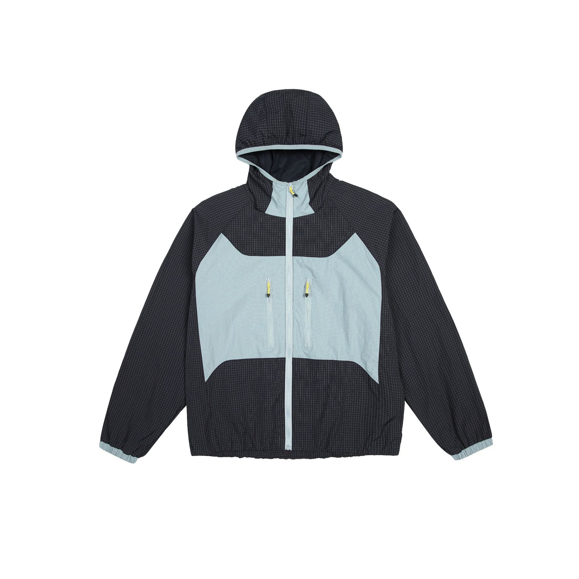 Unisex Light Hooded Windbreaker with Ripstop Material, Colourblock Inserts and Front Pockets Chichicherry