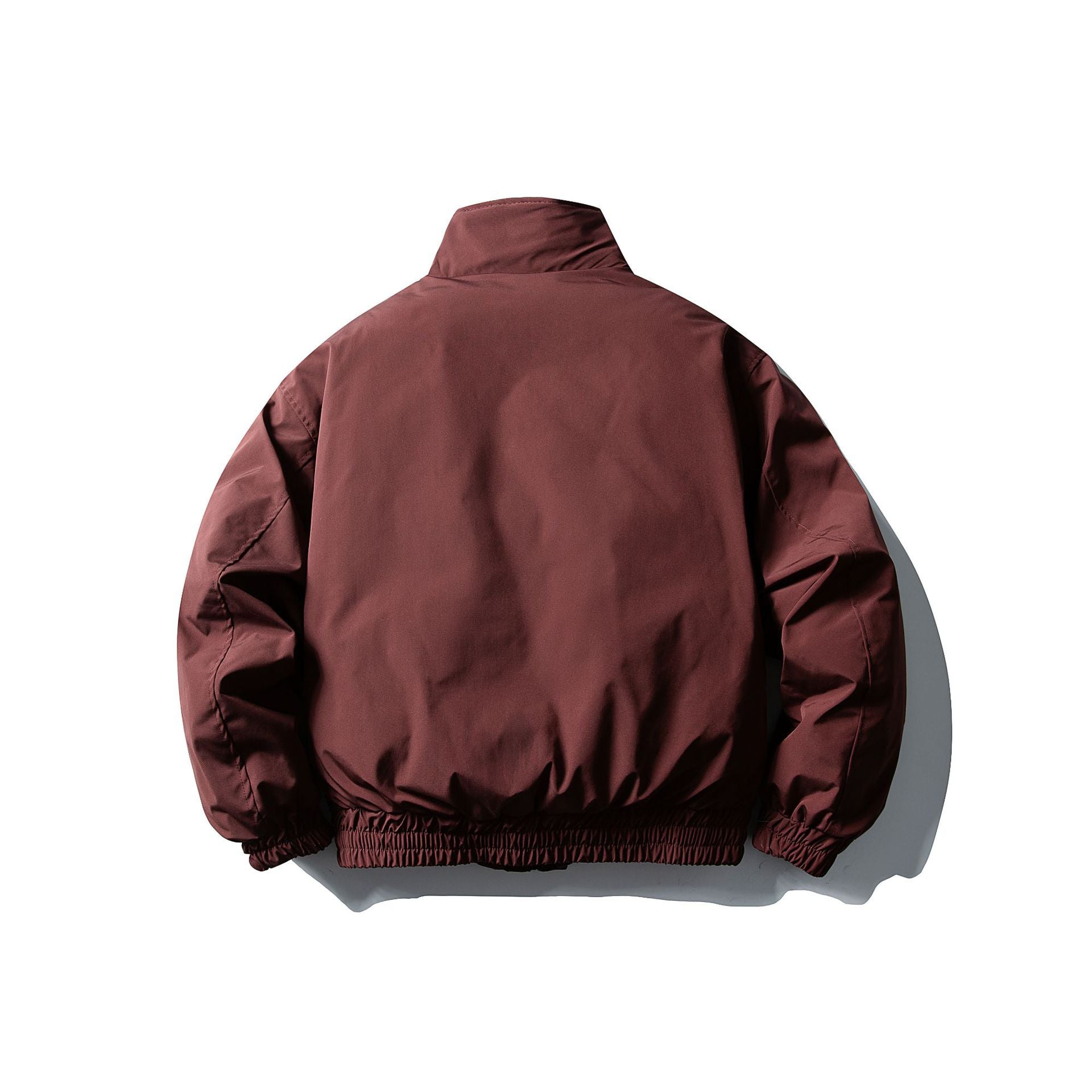 Men's Short Boxy Thermal Bomber with High Stand-Up Collar and Attached XXL Pockets Chichicherry