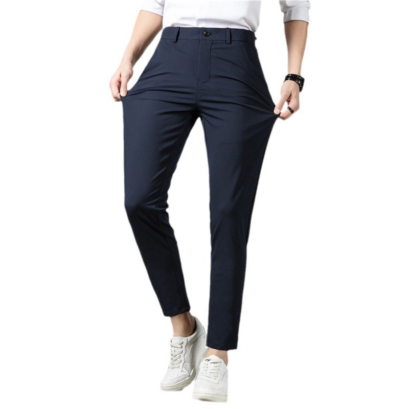 Men's Slim-Fit Stretch Trousers with Narrow Ankle Length Chichicherry