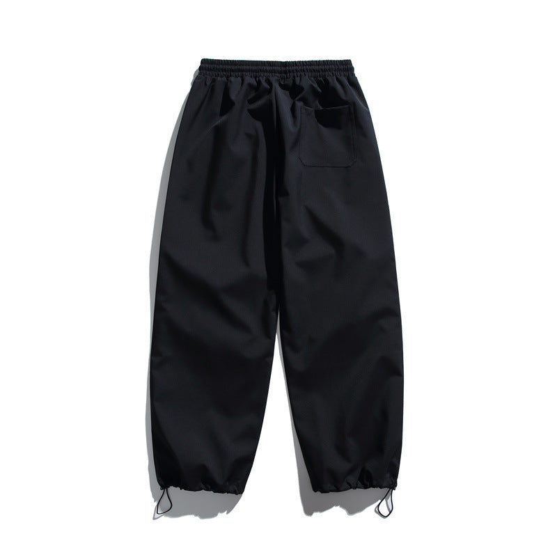 Unisex Technical Cargo Jogger Pants with Elastic Waistband, Zipper Pocket and Drawstring Chichicherry