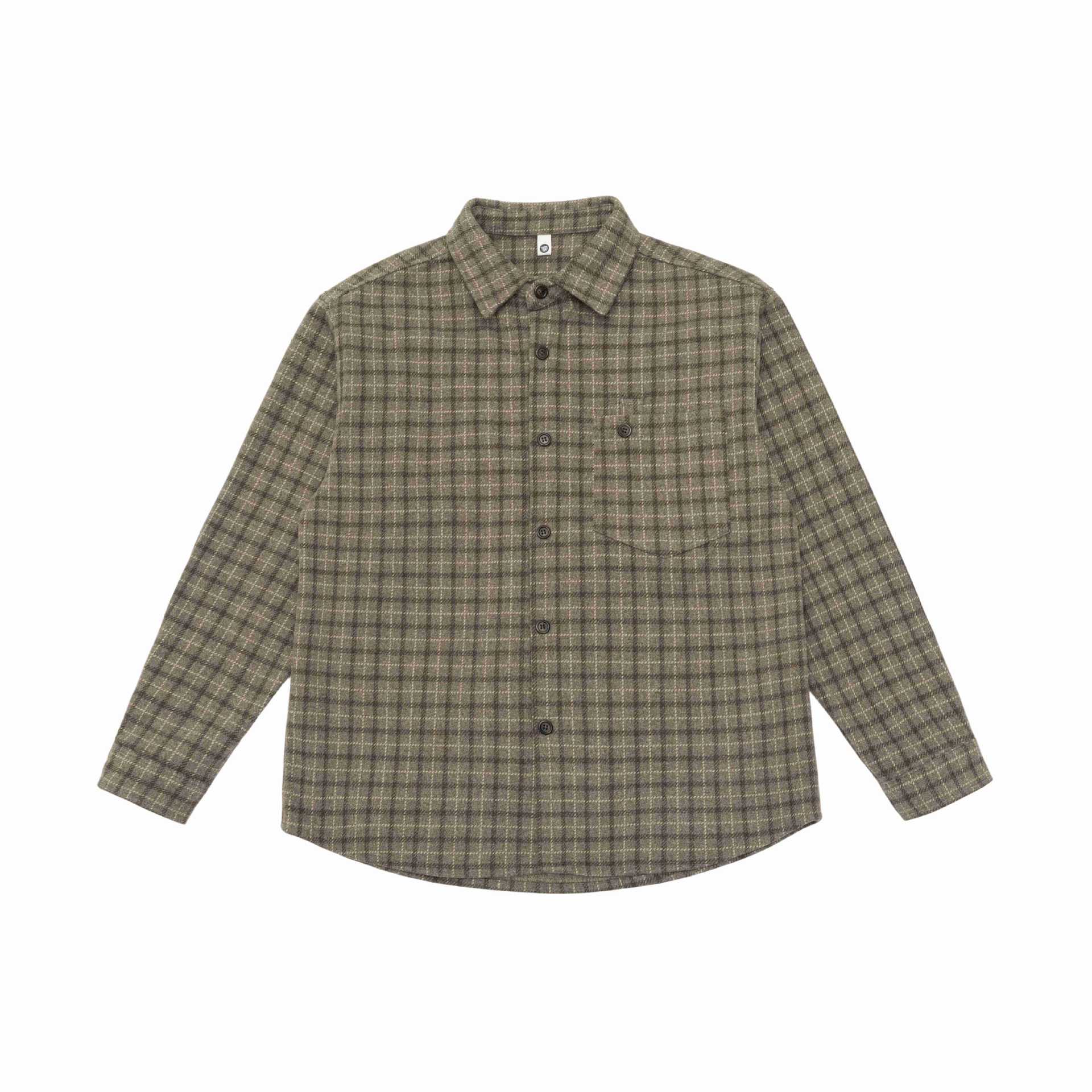 Unisex Checked Shirt Jacket-Overshirt made of Wool Blend Chichicherry