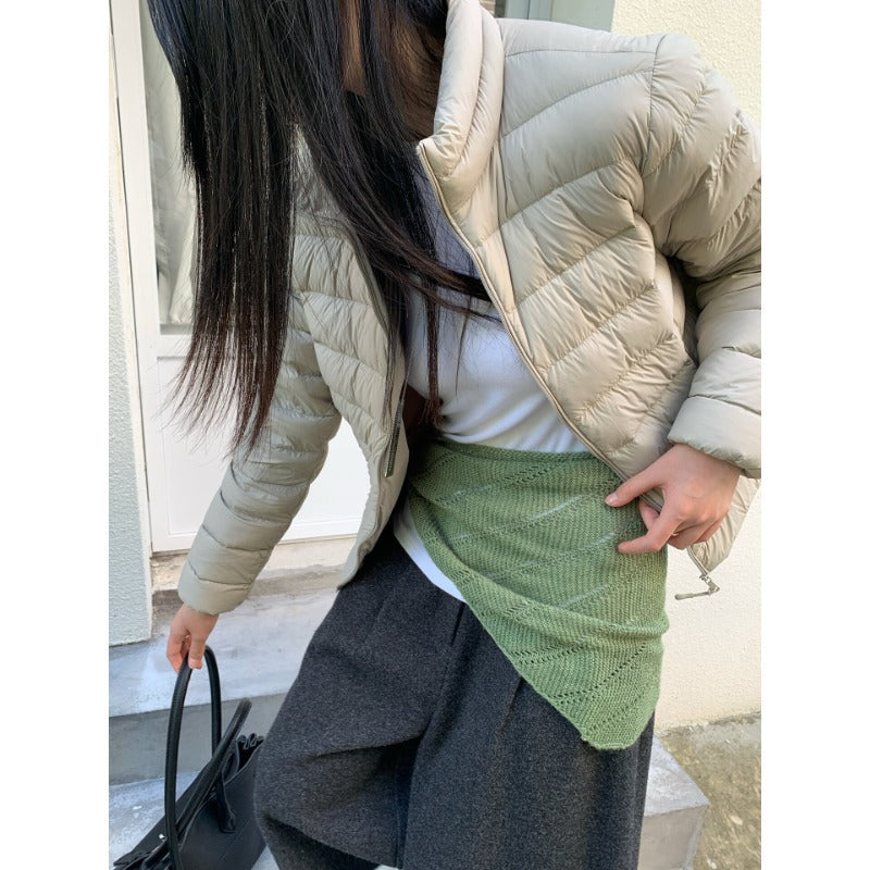 Women's lightly padded quilted jacket with high collar Chichicherry