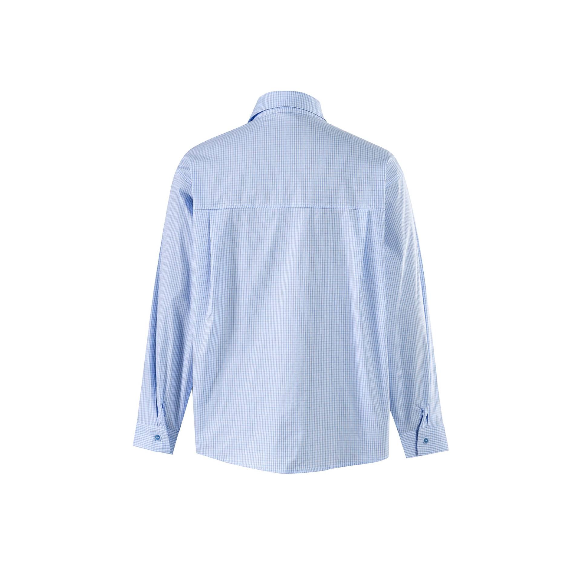 Men's Checkered Oversized Shirt with Concealed Button Placket and Contrasting Trim Chichicherry