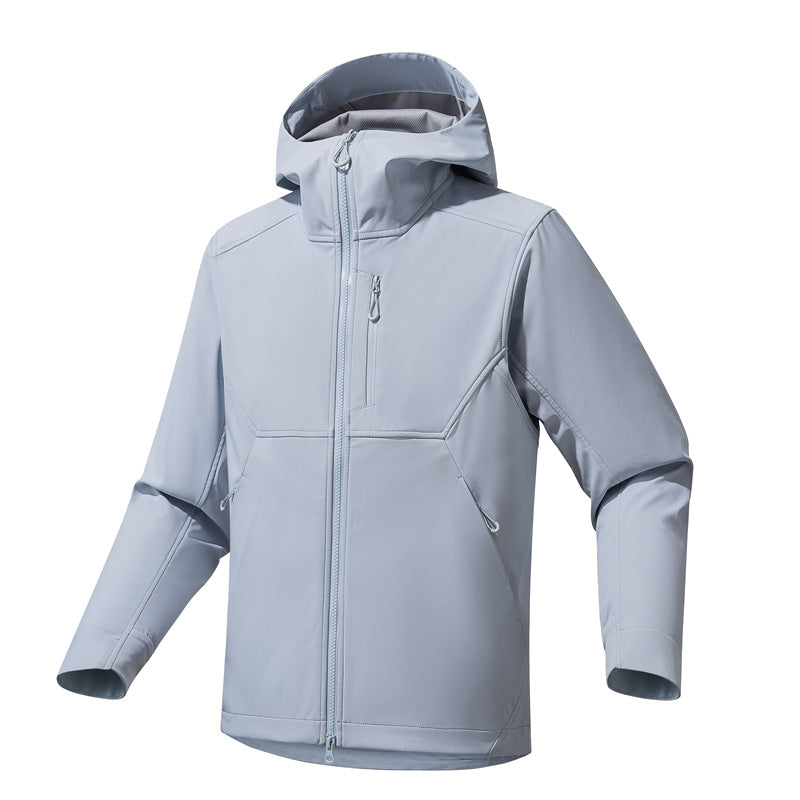 Men's Technical Softshell Hoodie Jacket with Hood, windproof membrane and ergonomic fit Chichicherry