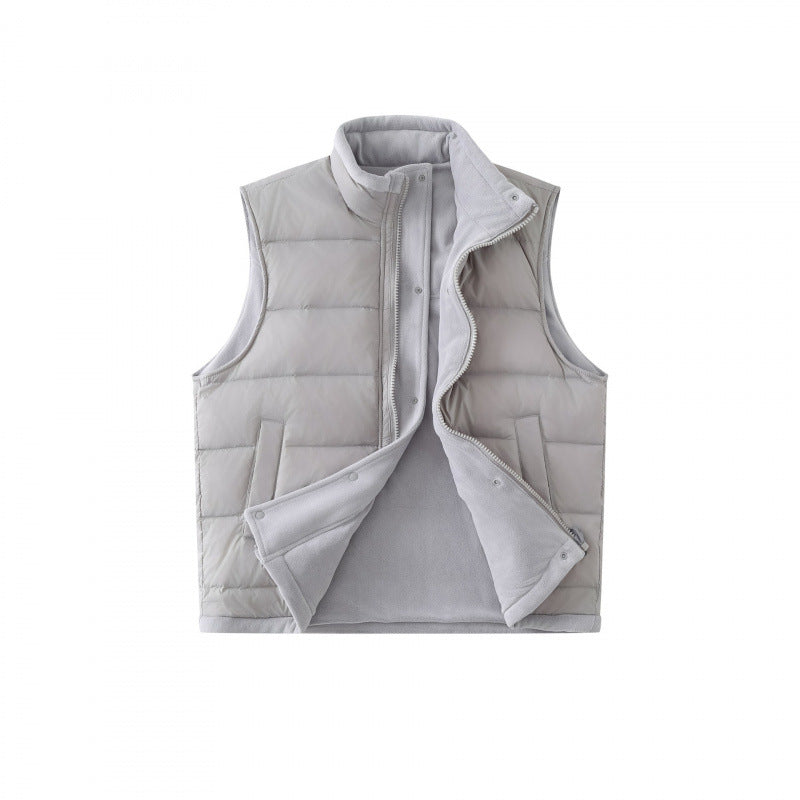 Unisex Lightweight padded thermal vest with stand-up collar and zipper Chichicherry