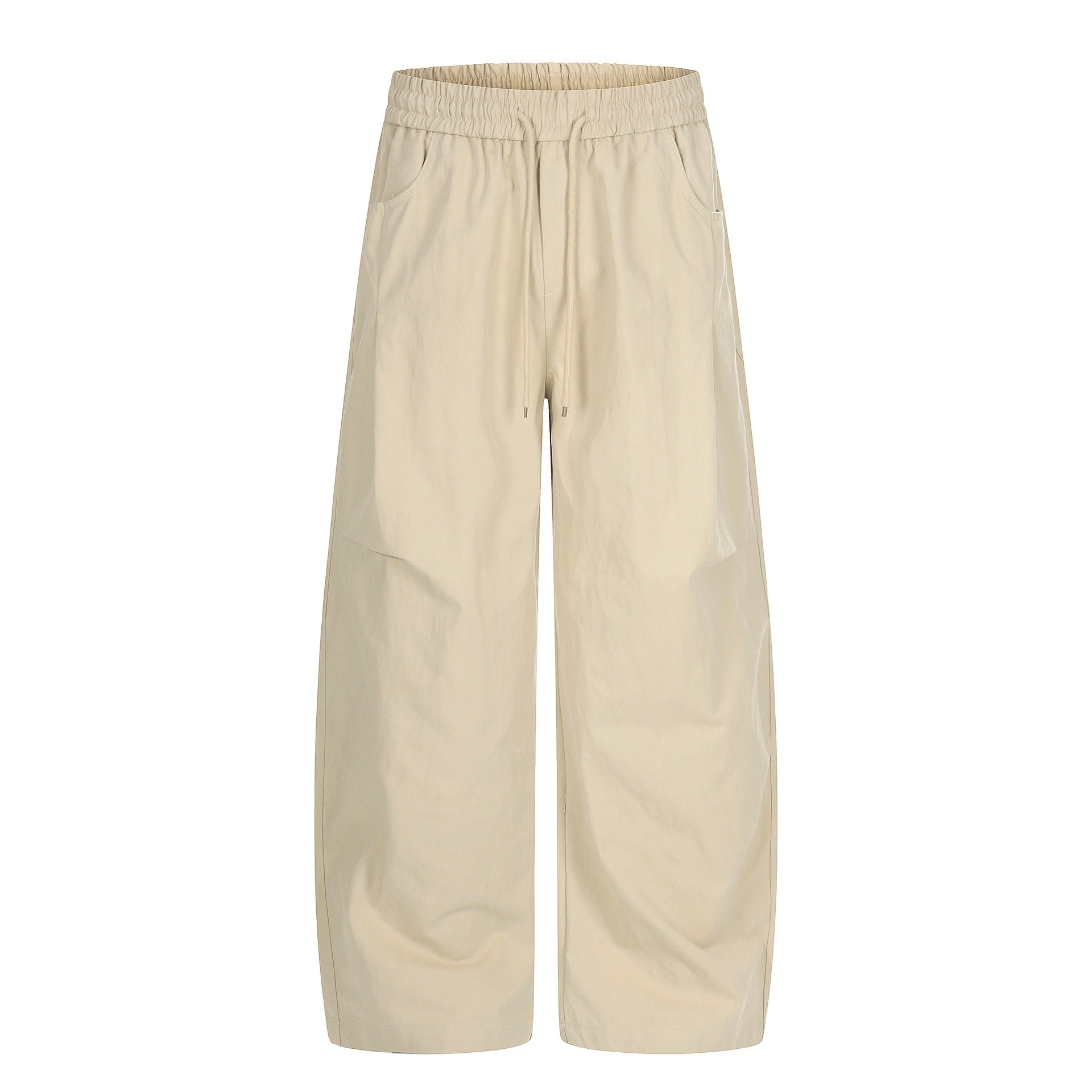 Women's Wide Culotte Pants with Elastic Drawstring Waist and Large Side Pockets Chichicherry