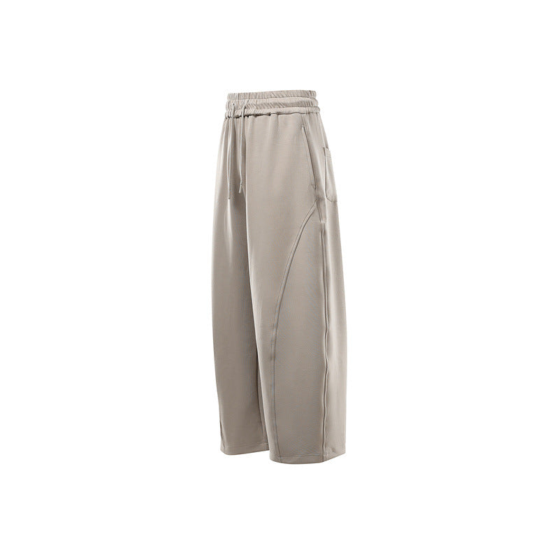 Women's Wide Sweatpants with High Waist, Drawstring and Side Pockets Chichicherry