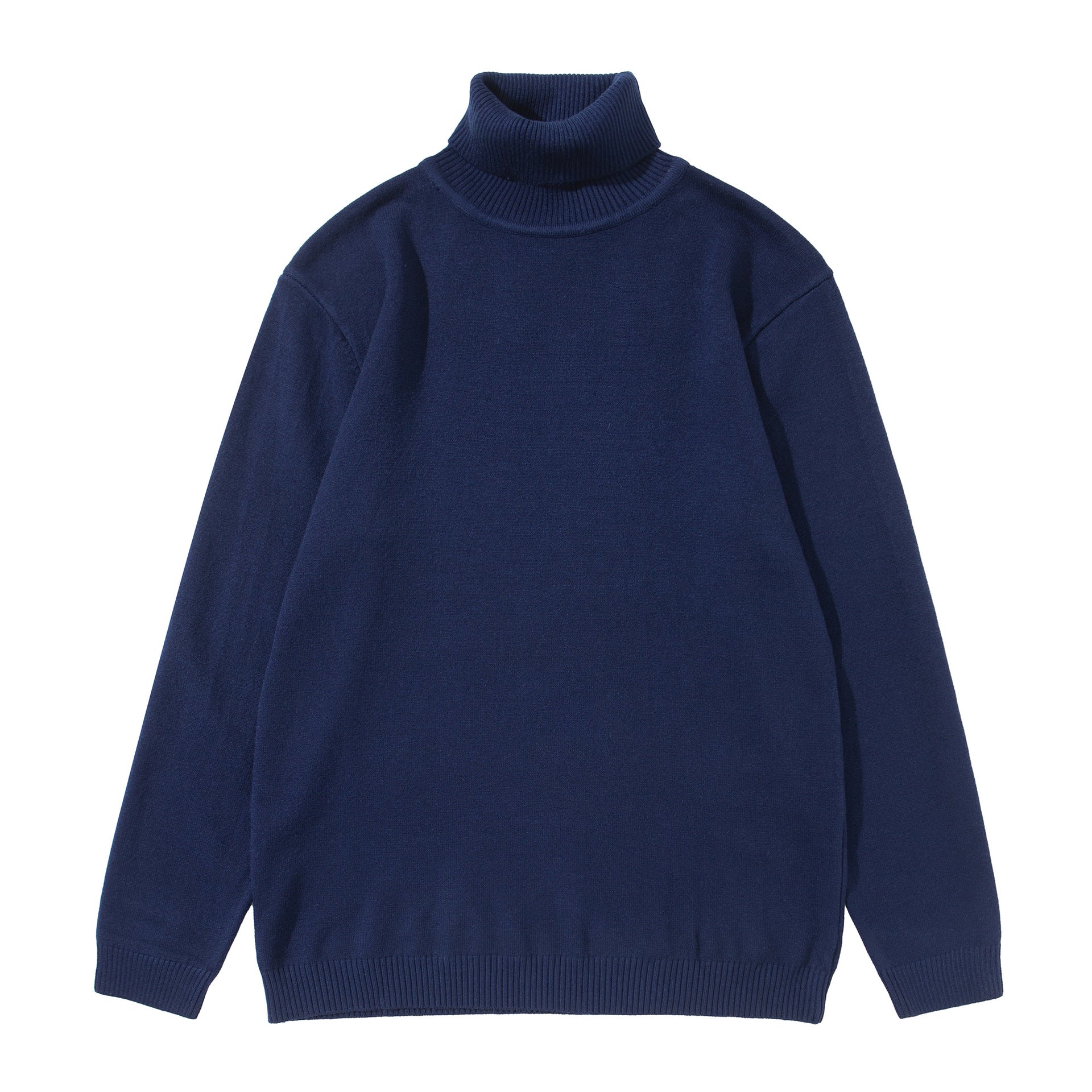 Unisex turtleneck sweater made of fine fine knit with ribbed collar and dropped shoulder Chichicherry