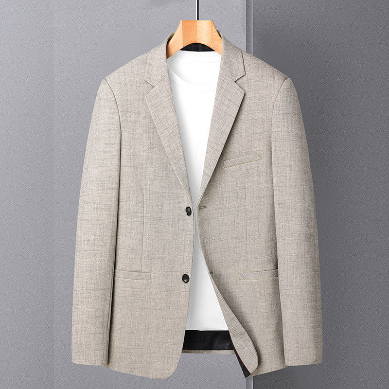 Men's blazer in linen look with slim silhouette and button closure Chichicherry