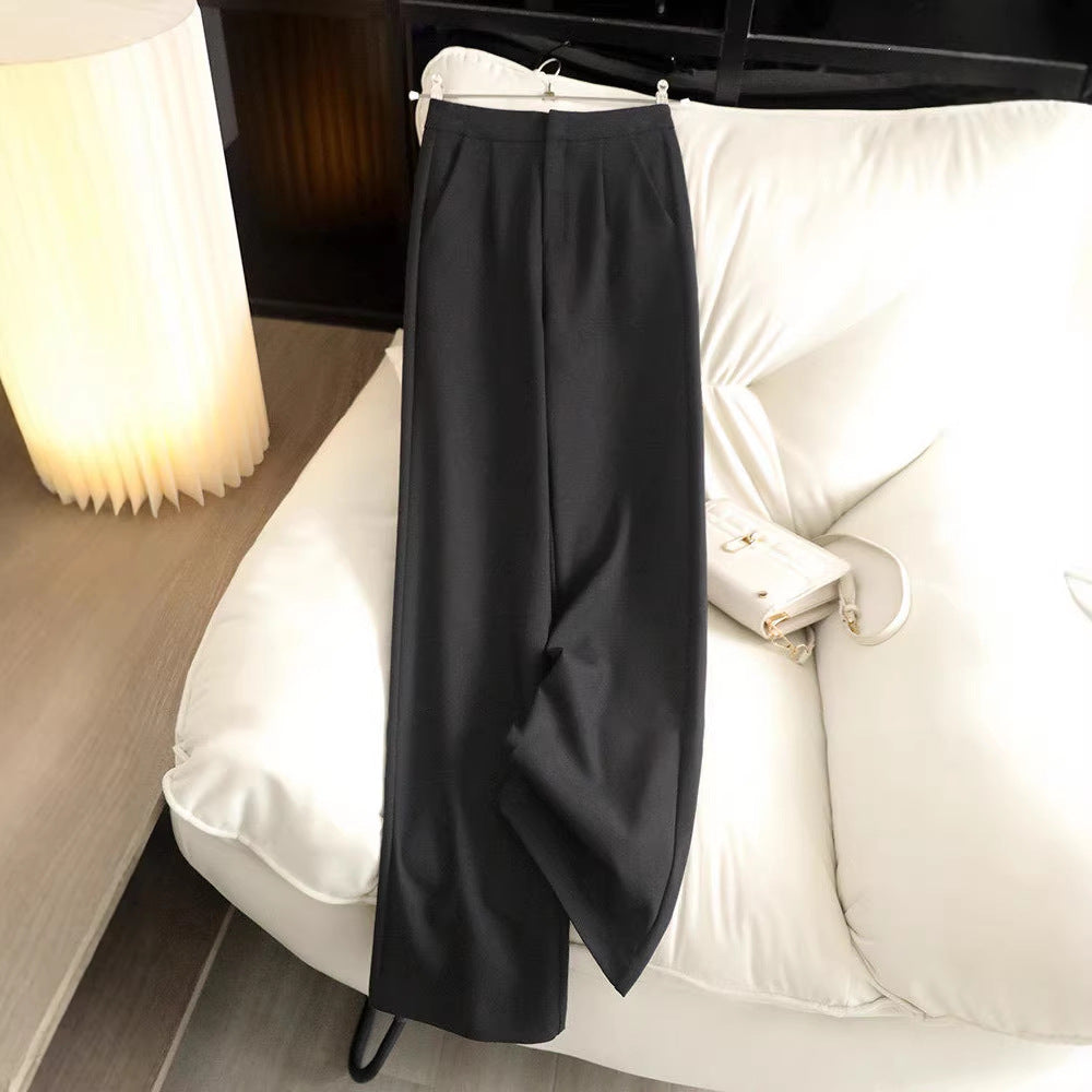 Women Elegant High-Waisted Fabric Pants Drune