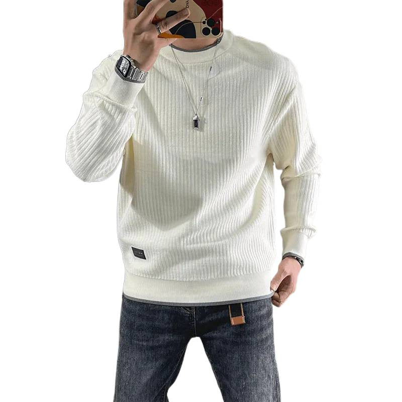 Herren Feinstrick-Ripppullover mit Rundhalsausschnitt und legerer Oversize-Passform Chichicherry