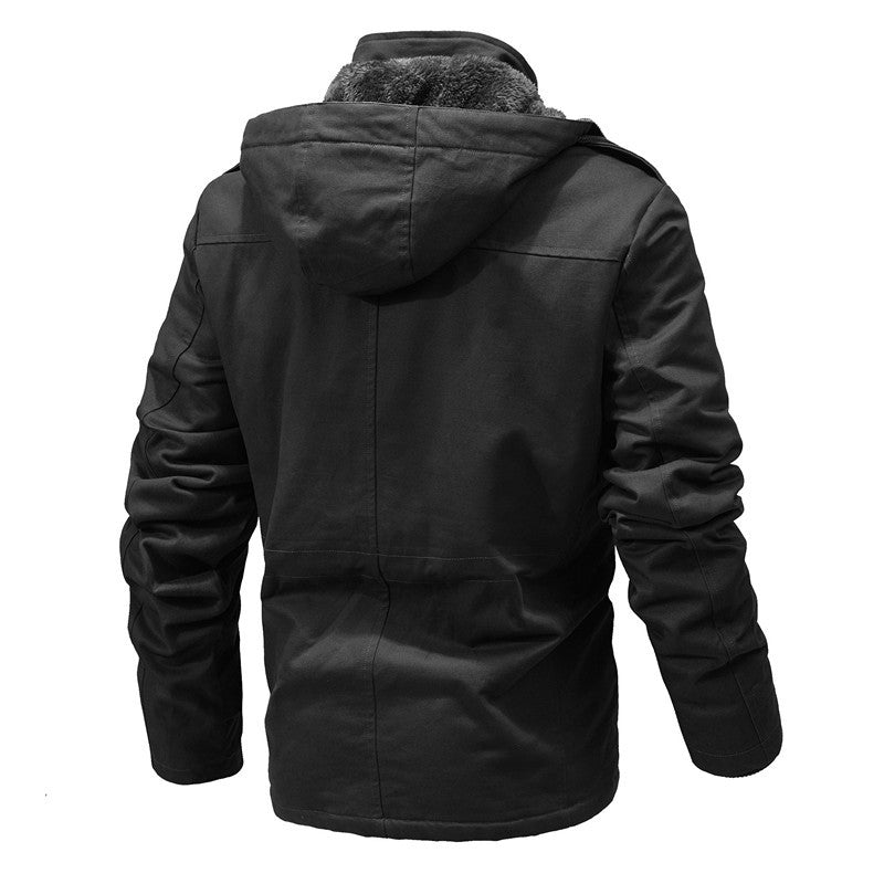 Men's Waterproof Winter Parka with Hood, Thermal Lining and Multifunctional Pockets Chichicherry