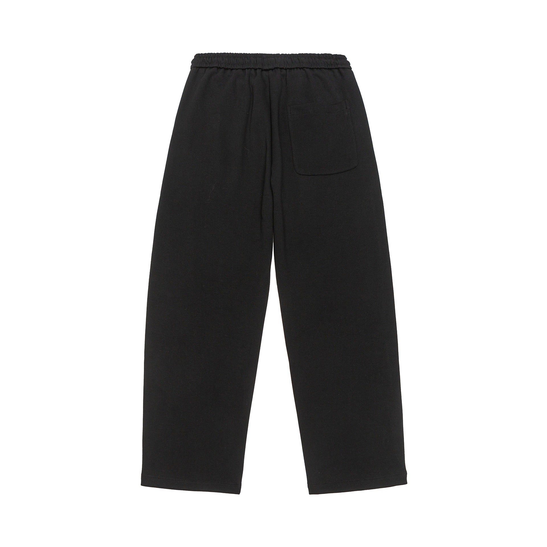 Women's Loose Cropped Sweatpants with Elastic Waistband and Applied Back Pocket Chichicherry