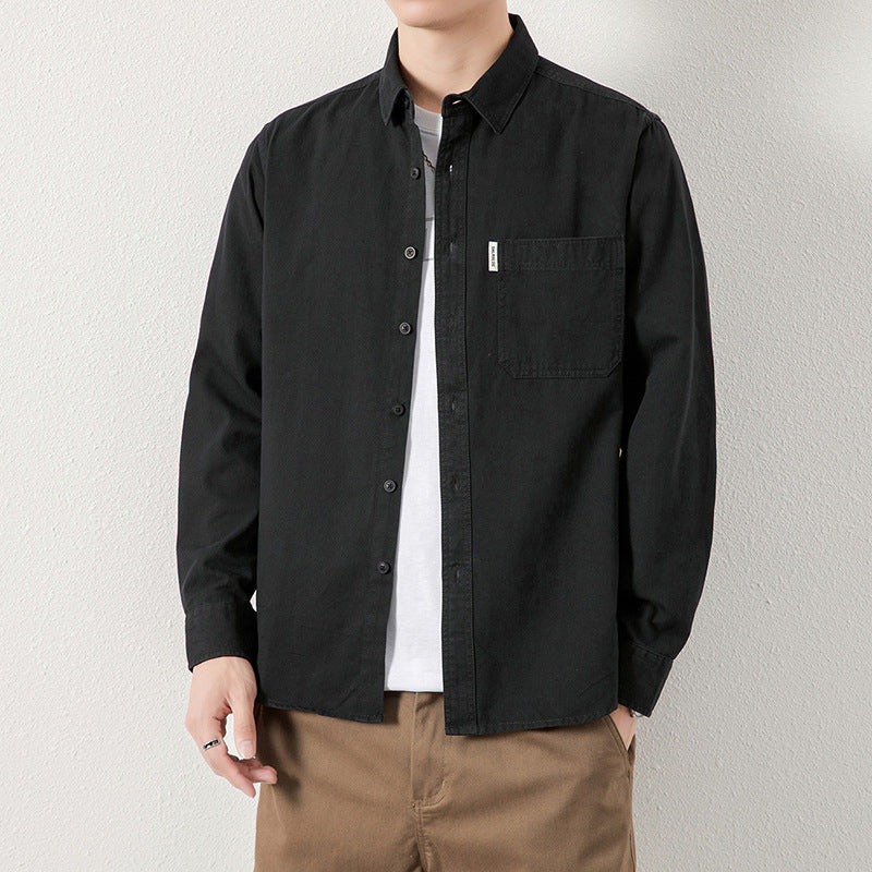 Men's Casual Utility Overshirt made of Canvas with Chest Pocket and Reinforced Seams Chichicherry