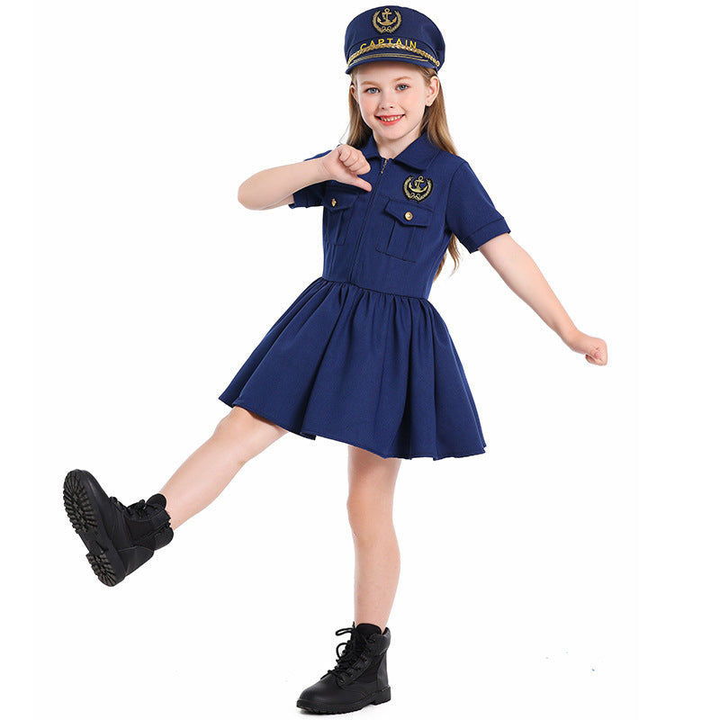 Girl Police Costume with Dress and Cap Chichicherry