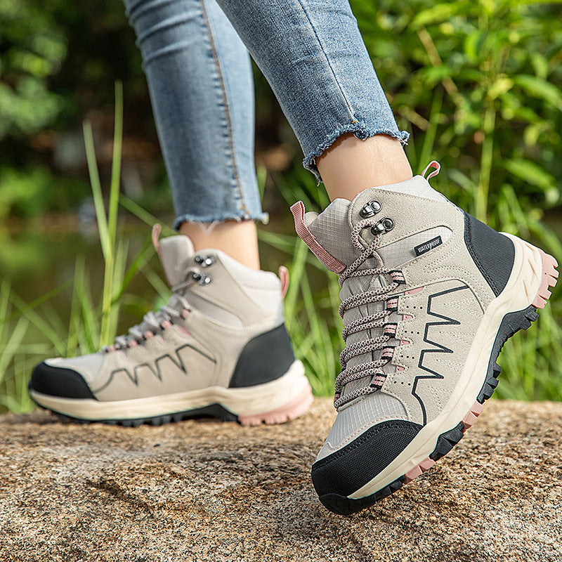 Women Waterproof Mid-Height Hiking Ankle Boot with Ripstop Upper Material and Cushioning Trail Sole Chichicherry