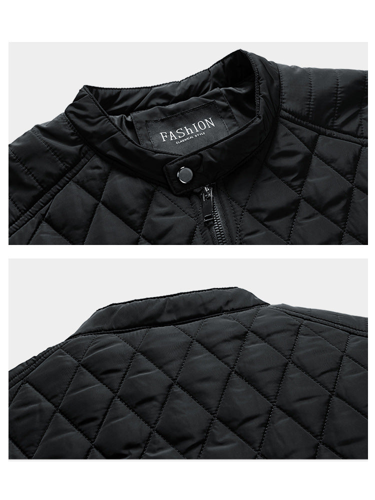 Men's quilted jacket with thermal lining and stand-up collar Chichicherry