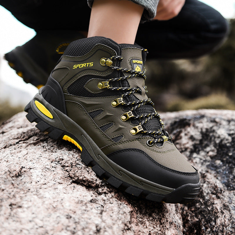 Men's Breathable All-Terrain Trekking Boots with Reinforced Toe Cap, Multi-Grip Profile, and Padded Ankle Collar Chichicherry