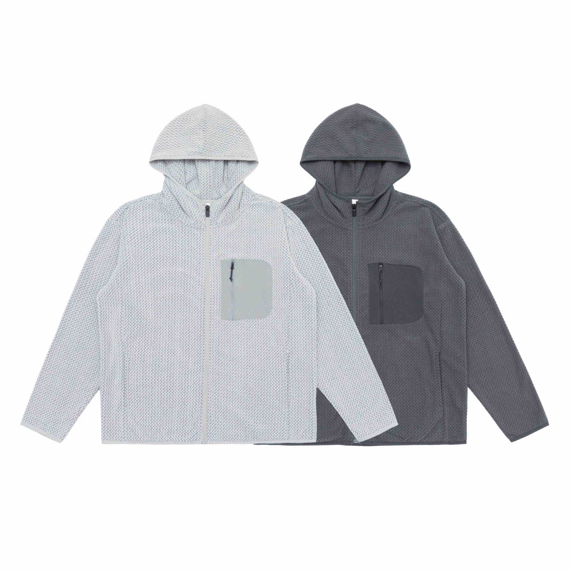 Unisex Structured Hoodie with Full Zip and Chest Zip Pocket Chichicherry