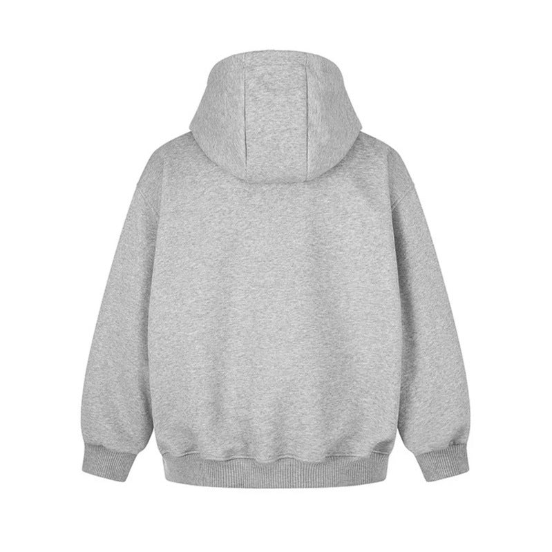 Women's Oversized Hooded Sweat Jacket with High Stand-Up Collar, Four Diagonal Zipper Pockets Chichicherry