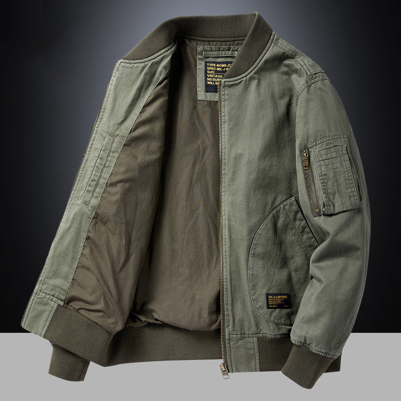 Herren Bomberjacke im Utility-Stil mit Ärmel‑Tasche und Rippbündchen Chichicherry