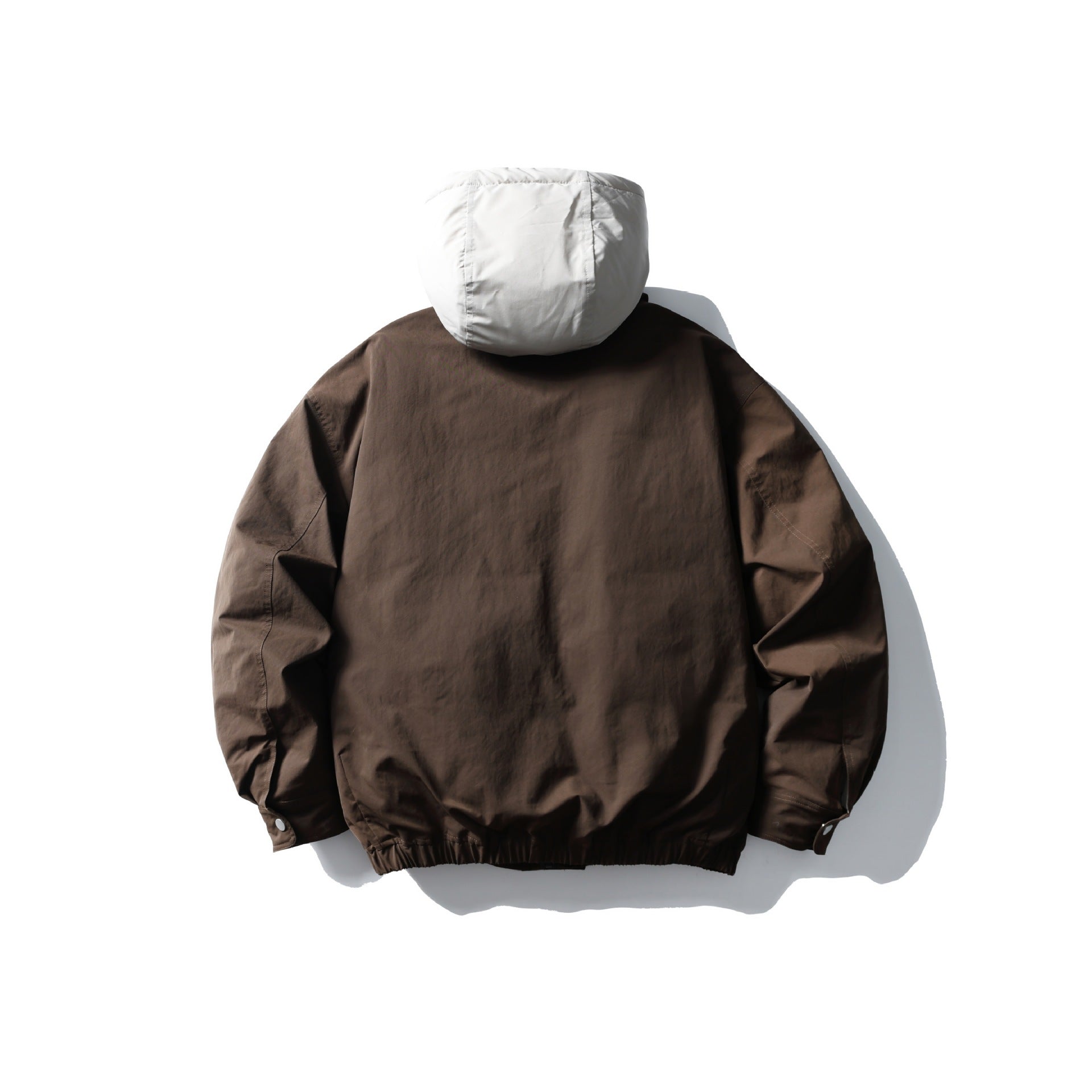Men's padded transitional jacket with contrasting hood and elastic hem Chichicherry