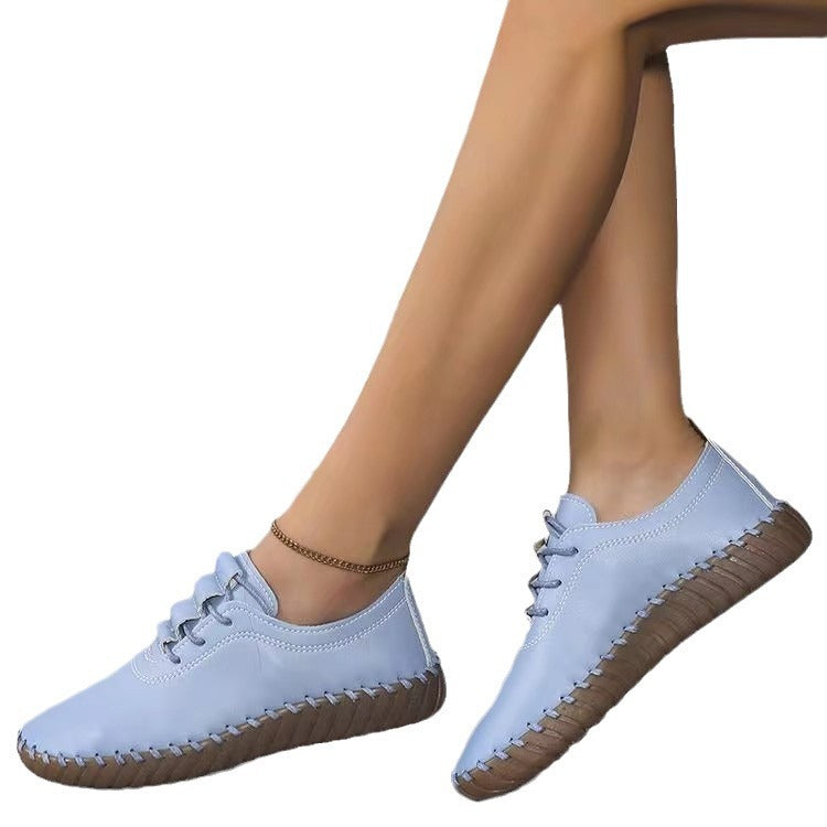 Women Lightweight Sneakers with Hand-Stitched Decorative Seam and Flexible Profile Sole Chichicherry