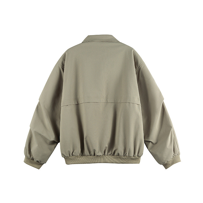 Unisex Oversize Utility Bomber Jacket with concealed zipper and elastic cuffs Chichicherry