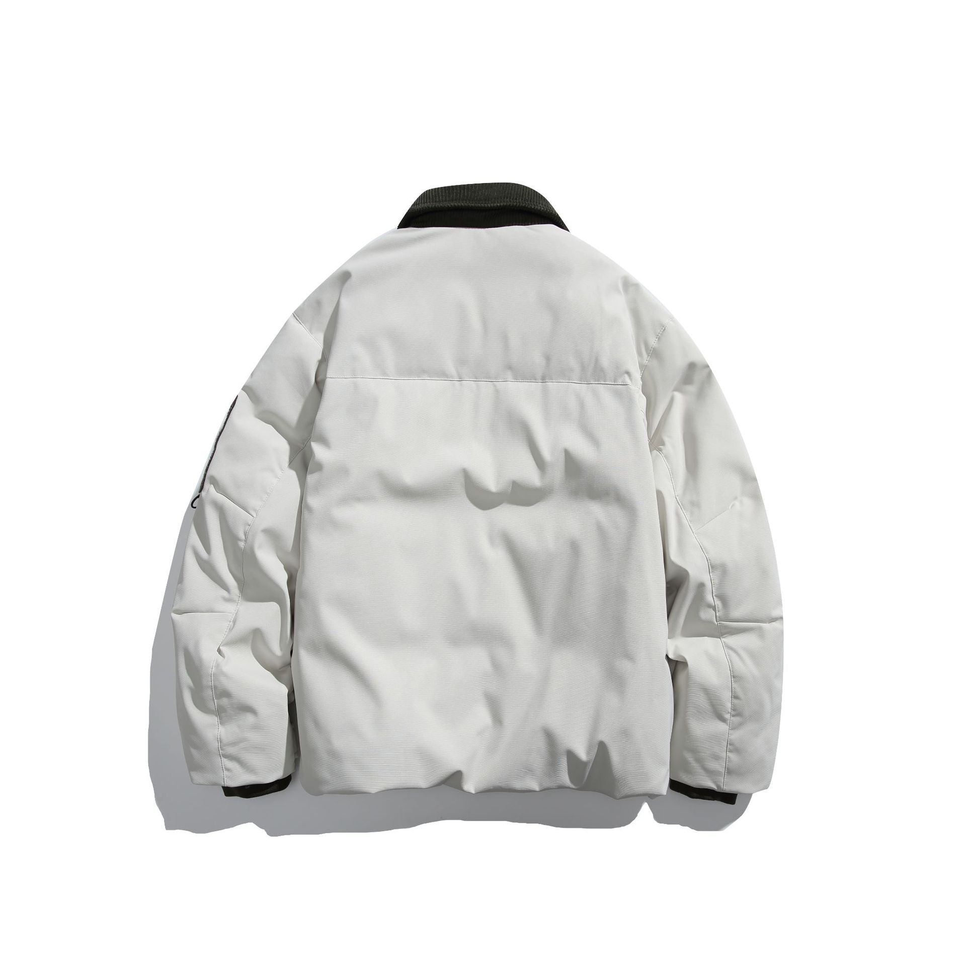 Men's insulated field jacket in workwear style with cord collar, elbow patches, and patch pockets Chichicherry