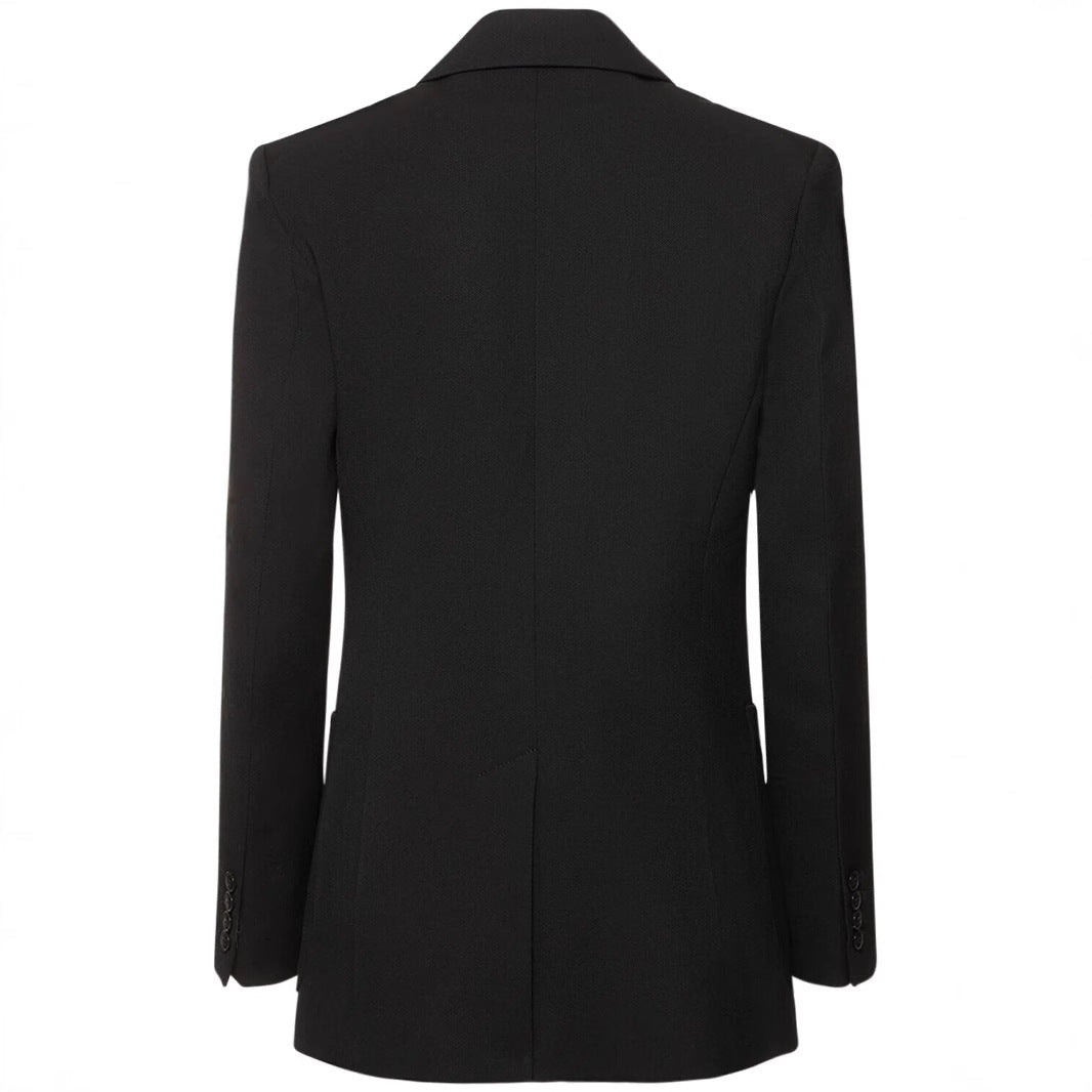 Women Two-Piece Suit Set in Precise Tailoring with Wide Flare and Narrow Shoulder Chichicherry