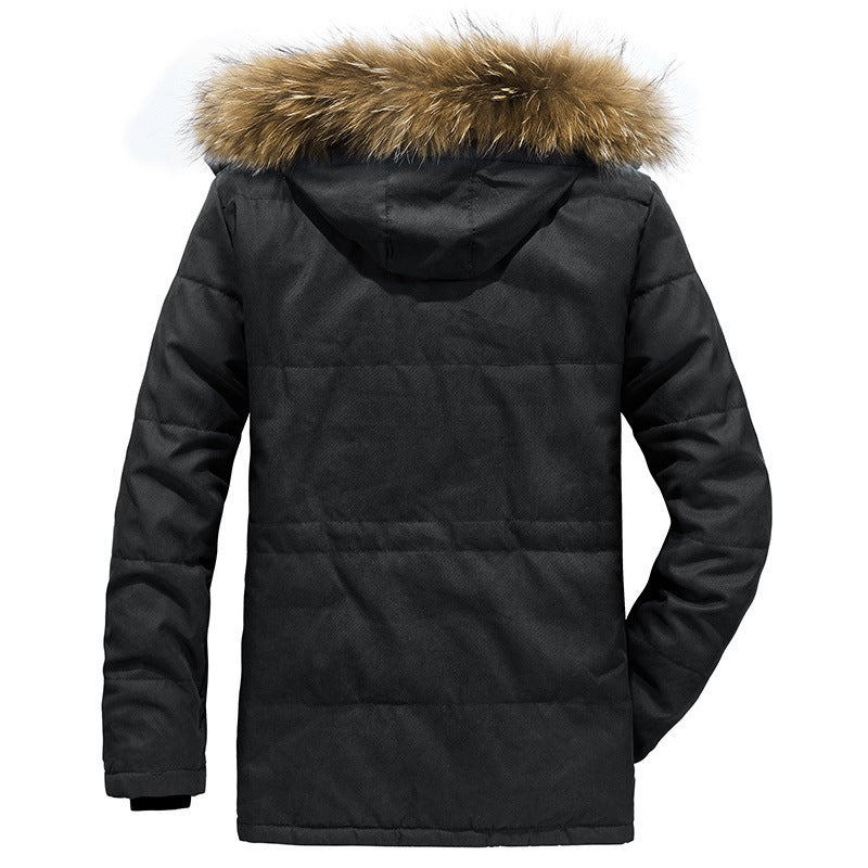 Men's padded parka with faux fur hood and teddy lining Chichicherry